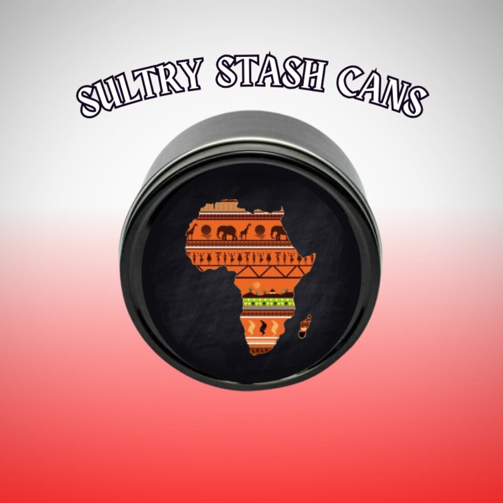 AFRICA MAP STASH JAR